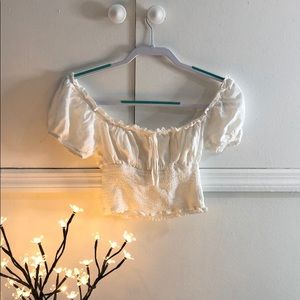 White crop top